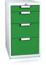 Universal cabinet for workbenches 840 x 480 x 600 - 4x drawer